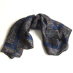 Women’s silky floral scarf, ~21” square